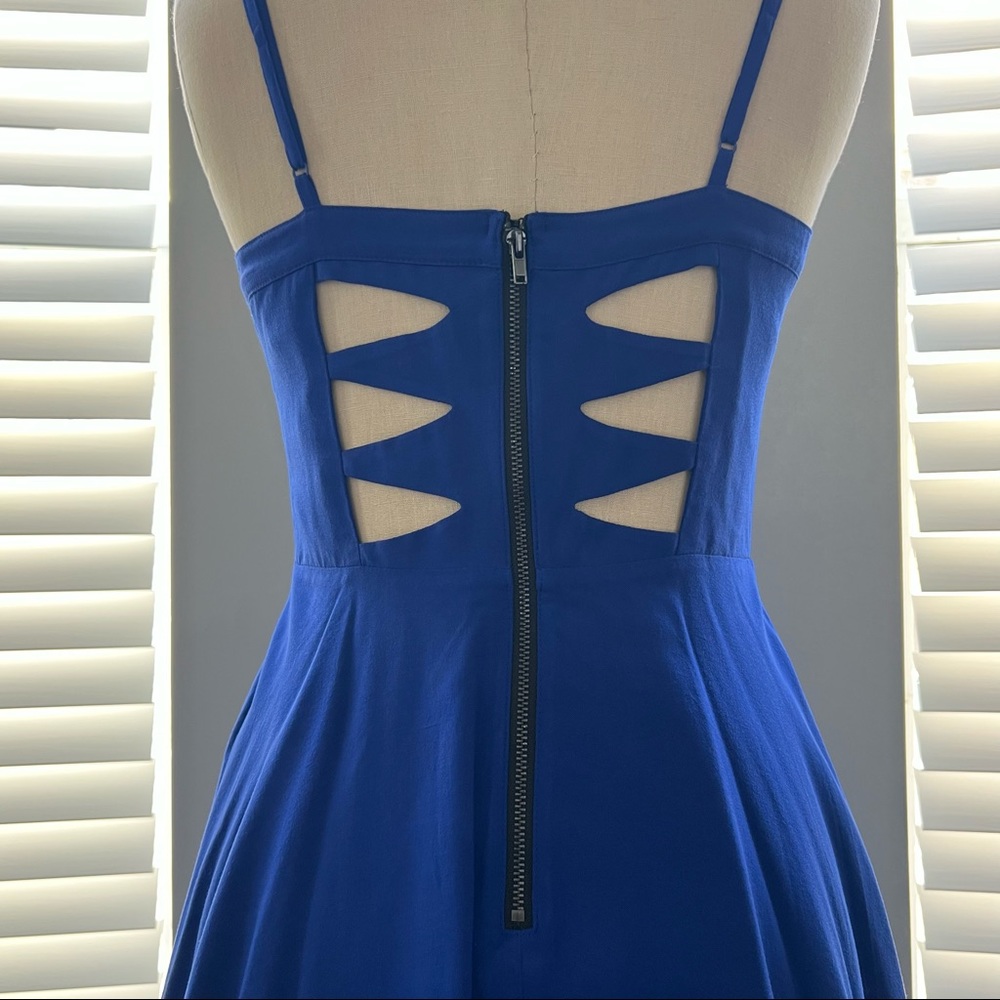 Royal Blue Cut Out Mini Dress